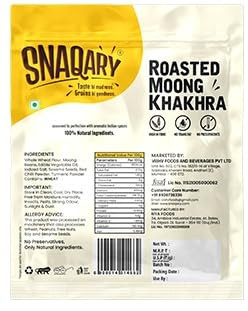 Snaqary - Roasted Moong Khakhra | 200gm | 0.44 lbs