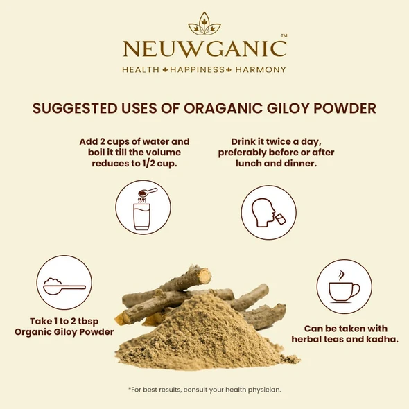 Neuwganic - Organic Giloy Powder | 450gm | 0.99 lbs