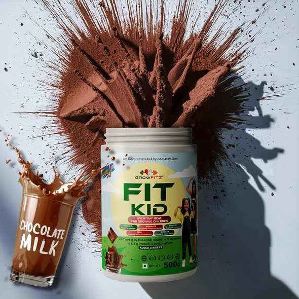 GrowFitz - FitKid Chocolate Nutrition Shake for Kids | 400gm | 0.88 lbs