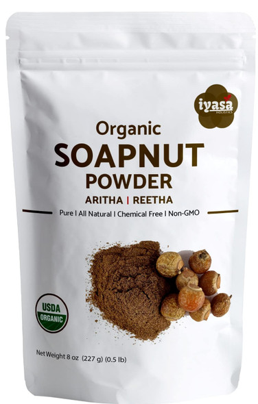 IYASA HOLISTICS - Organic Soapnut Powder | 227gm | 0.5 lbs