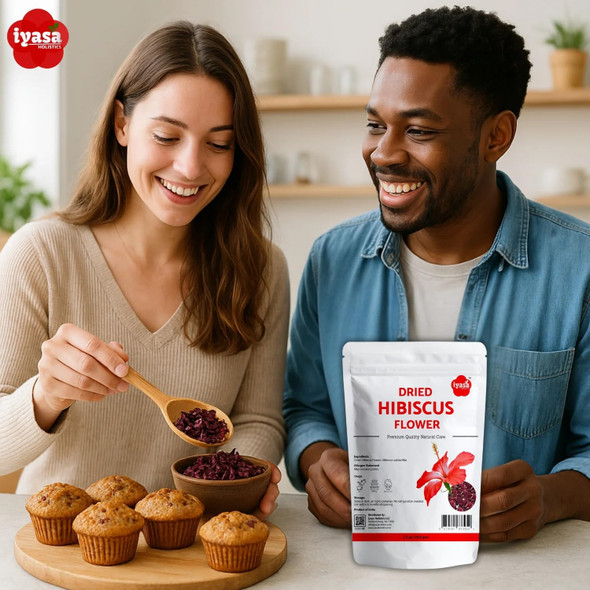 IYASA HOLISTICS - Dried Hibiscus Flower | 71gm | 0.16 lbs