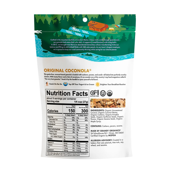 Grandy Organics - Coconola Grain Free Granola | 225gm | 0.5 lbs