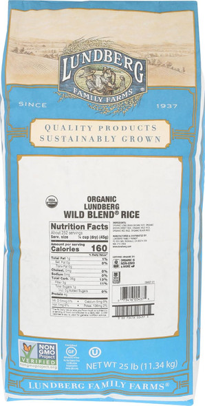 Lundberg - Organic Wild Blend Brown Rice | 11340gm | 25.0 lbs