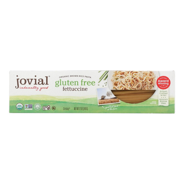 Jovial - Whole Grain Brown Rice Fettuccine Pasta, Organic | 340gm | 0.75 lbs