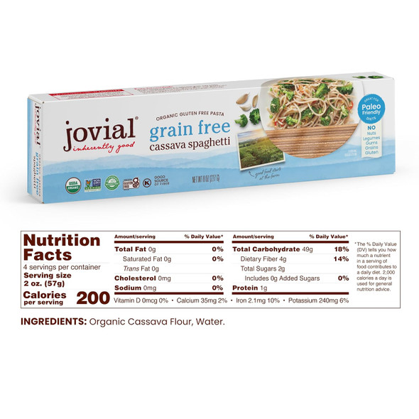 Jovial - Grain-Free Cassava Spaghetti, Spaghetti Noodles | 227gm | 0.5 lbs