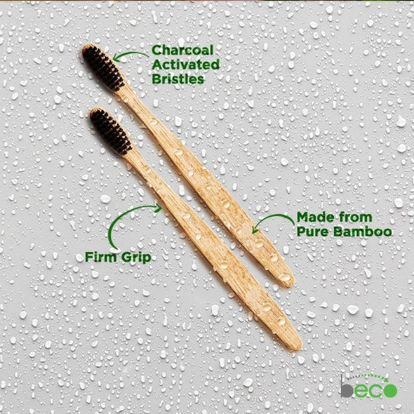 Bamboo Toothbrush (Pack of 2) | By BECO | 17.64 Oz | 1.1 lbs