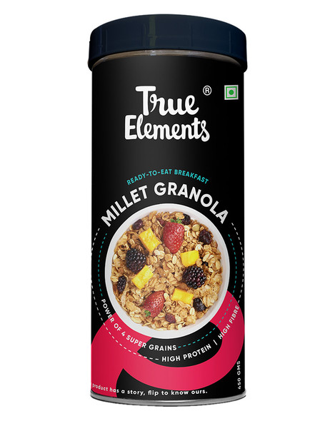 Millet Granola 450gm | By True Elements | 14.11 Oz | 0.88 lbs