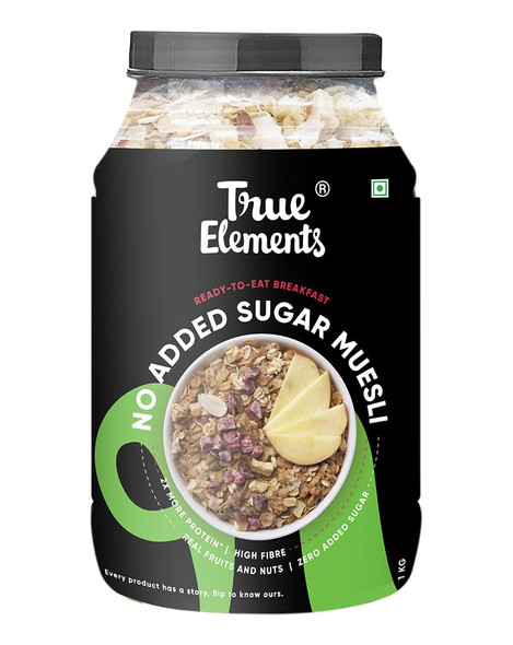 No Added Sugar Muesli 1000gm | By True Elements | 35.27 Oz | 2.2 lbs