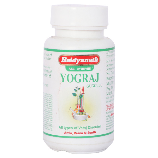 YOGRAJ GUGGULU 60 TAB (Pack of 3)  |  By Baidyanath Jhansi  |  8.82 oz  |  0.55 lbs