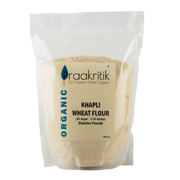 Organic Khapli Wheat Atta | By Praakritik | 35.27oz | 2.2lbs