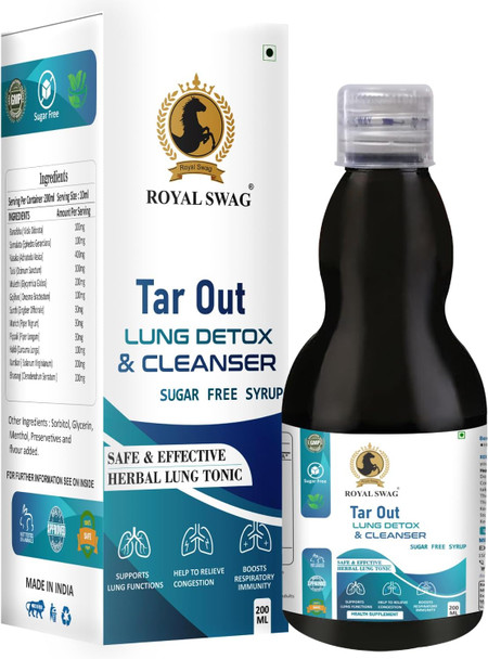 Ayurveda Tar Out Syrup Lungs Detox Sugar Free|200 ml|6.7 flOz