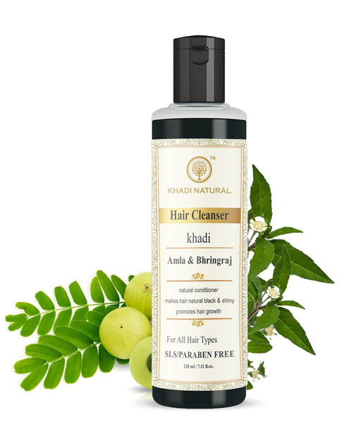 Khadi Bhringraj Hair Cleanser â€“ Controls Scalp Irritation, Sulphate Free â€“ 210 ml|210 ml