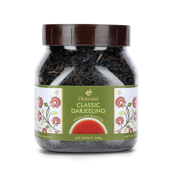 Octavius Classic Darjeeling Whole Leaf Black Tea|200gm|7.05 Oz