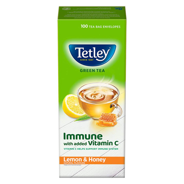 Tetley Green Tea, Lemon and Honey|140 g|4.94 Oz