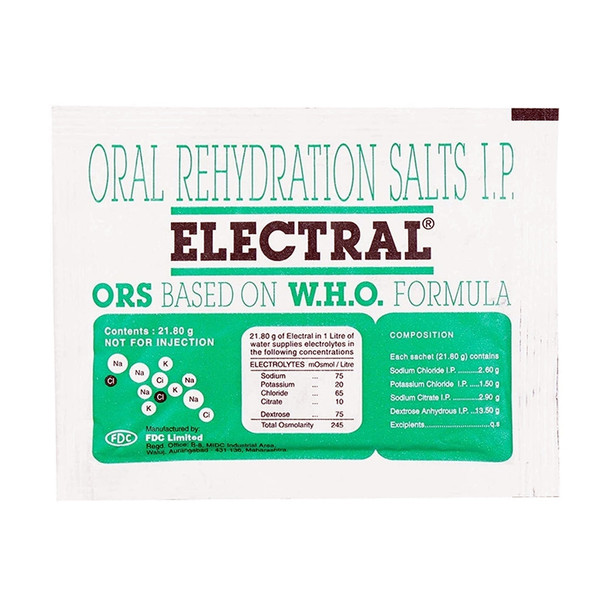 Electral Oral Rehydration Powder|21.80 gm|0.77 Oz