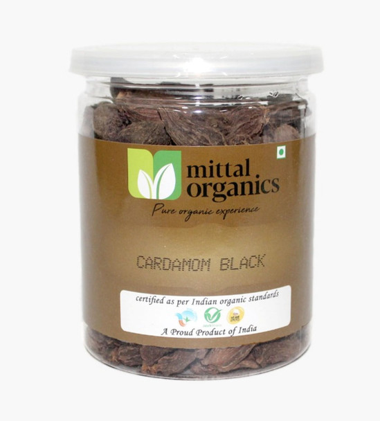Mittal Organics – Organic Whole Black Cardamom | Premium Kali Elaichi/Badi Elaichi 150gm (Pack of 1)|5.28Oz|0.33lbs