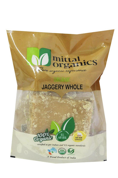 Mittal Organics - Organic Jaggery Whole/Gud (गुड़) - 850 gm (Pack of 2)- Mittal Organics|59.84Oz|3.74lbs