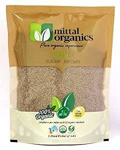 Mittal Organics - Organic Sugar Brown | Brown sugar | Sugar Raw - 850GM X 2 (Pack of 2)|59.84Oz|3.74lbs
