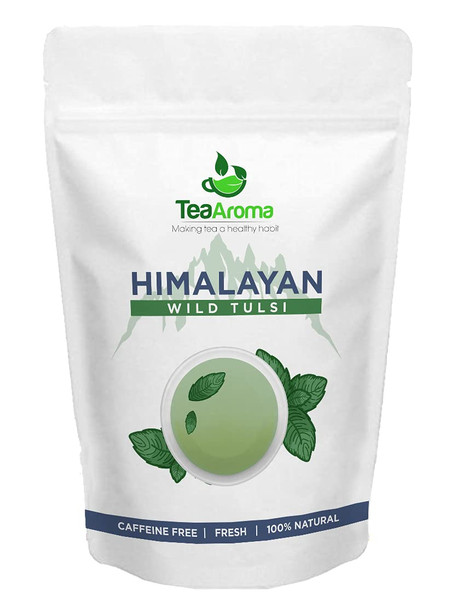 Tea Aroma - Himalayan Wild Tulsi | Organic Tulsi Tea from Upper Himalayas | Supports Immunity & Weight Management | 50 g|1.76Oz|0.11lbs