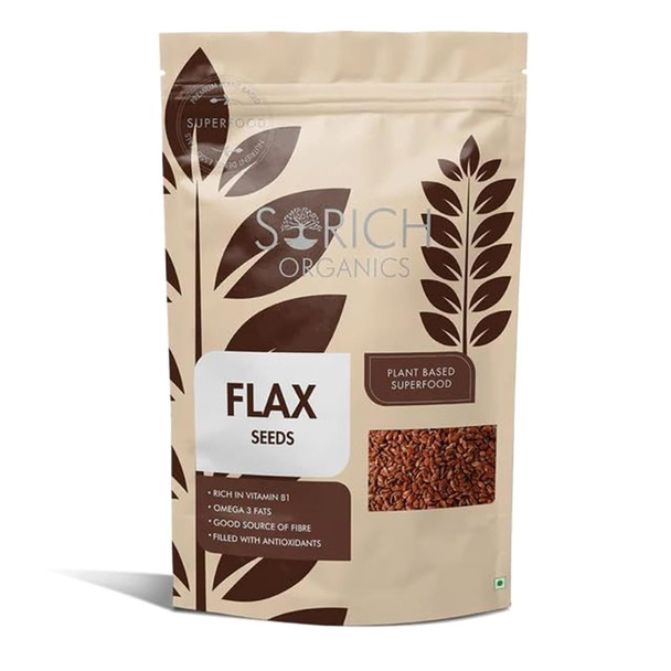 Sorich Organics Raw USDA Organic Flax Seeds|31.68Oz|1.98lbs