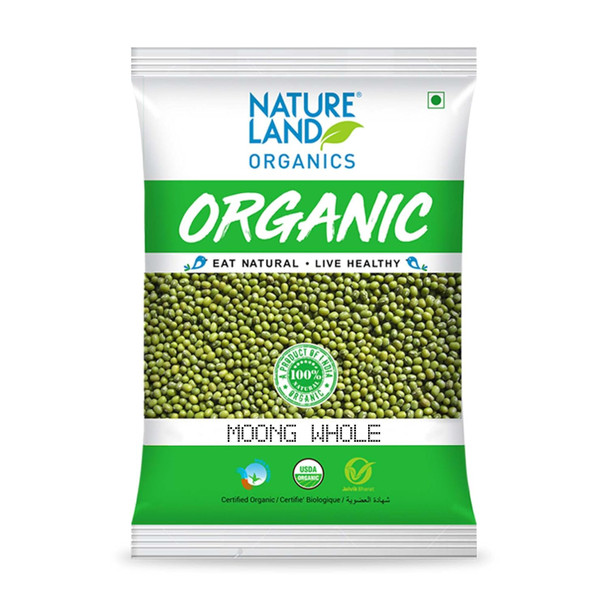 Natureland Organics Moong Sabut / Whole Daal|17.6Oz|1.1lbs