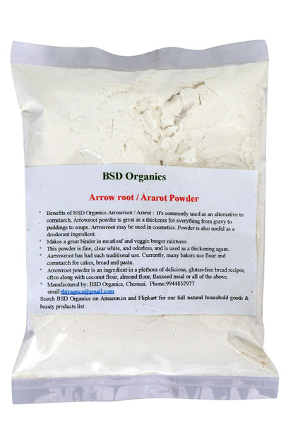 BSD Organics Powder Arrow root/Ararot Powder for Gravy, Puddings, Soups, Bread and More|3.52Oz|0.22lbs
