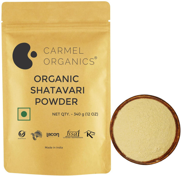 CARMEL ORGANICS Organic Shatavari Root Powder|11.968Oz|0.748lbs