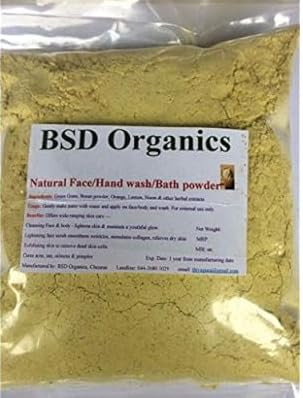 BSD Organics Natural Herbal face wash/bath powder|3.52Oz|0.22lbs