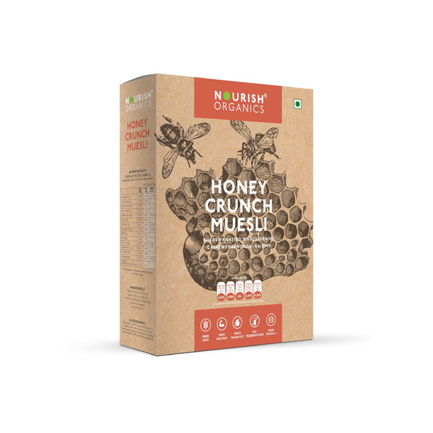 Nourish Organics Honey Crunch Muesli|10.56Oz|0.66lbs