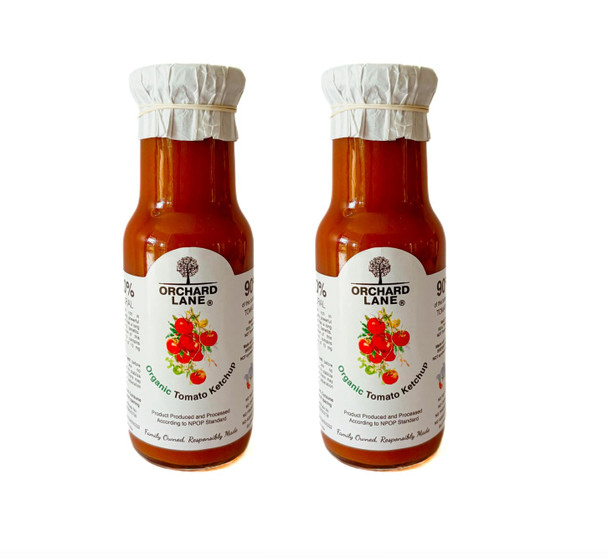 Orchard Lane Organic Tomato Ketchup - Certified Organic | No Preservatives or Chemicals, Low-Sugar- 230 gm | Low Calorie|16.192Oz|1.012lbs