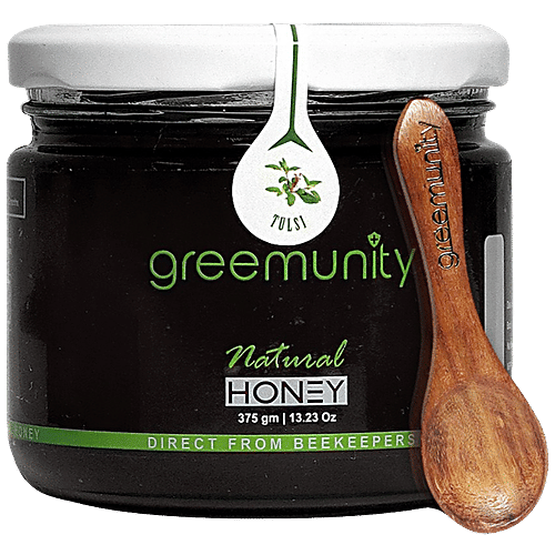 Tulsi Raw Honey - Sourced From Beekeepers, Natural, Organic|14.08Oz|0.88lbs