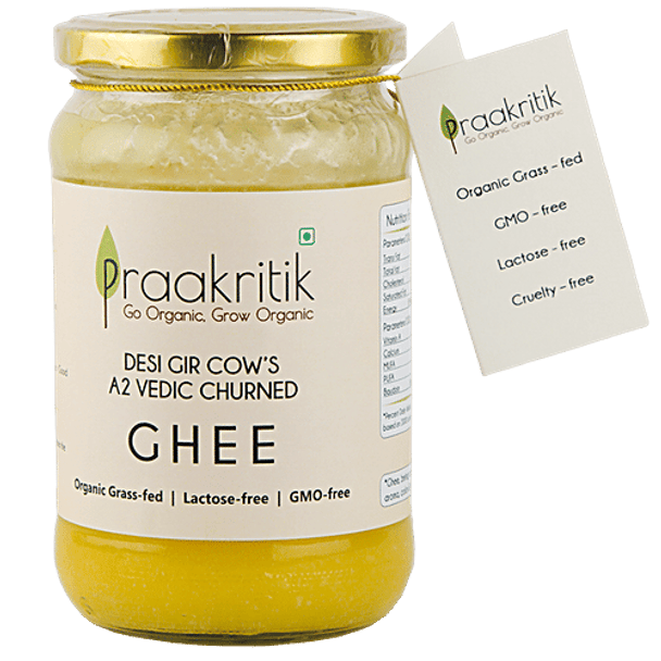 Desi Gir Cow's A2 Vedic Churned Ghee - Organic Grass-fed|35.2Oz|2.2lbs