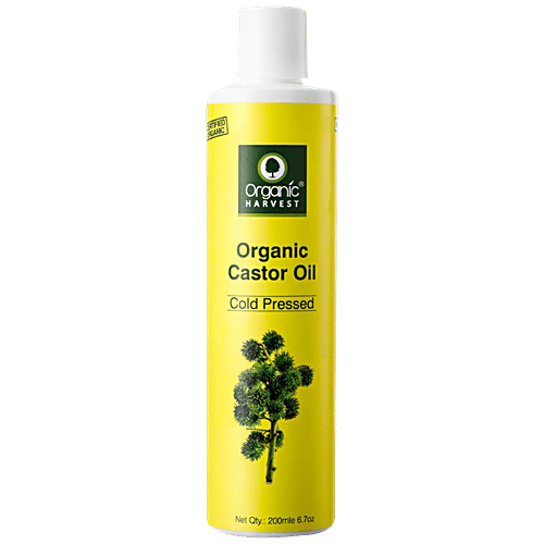 Cold Pressed Castor Oil - 100% Pure & Organic, For Moisturised Skin, Hair & Nail Growth|7.04Oz|0.44lbs