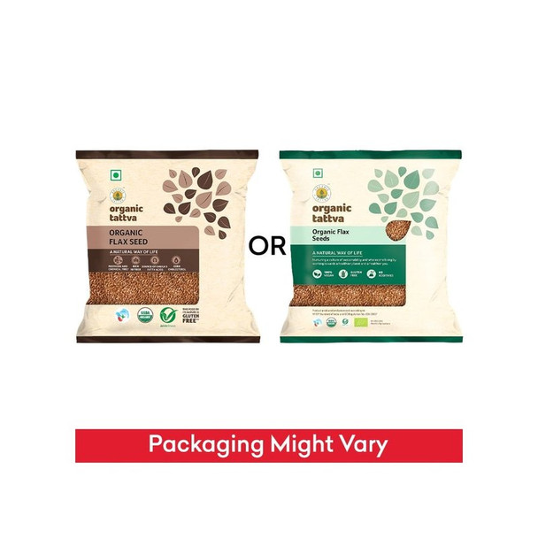 Organic Tattva Organic Flax Seeds|3.52Oz|0.22lbs