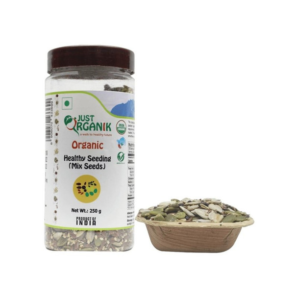 Just Organik Organic Healthy Seeding Seeds Mix|8.8Oz|0.55lbs
