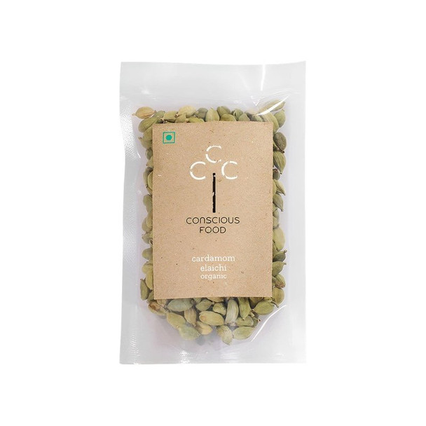 Conscious Food Organic Cardamom Whole/Elaichi (Green)|1.76Oz|0.11lbs