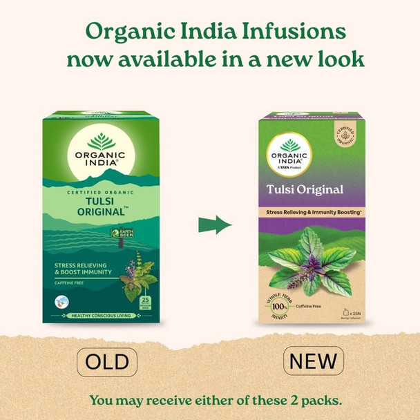 Organic India Tulsi Original Tea Bags|0.88Oz|0.055lbs