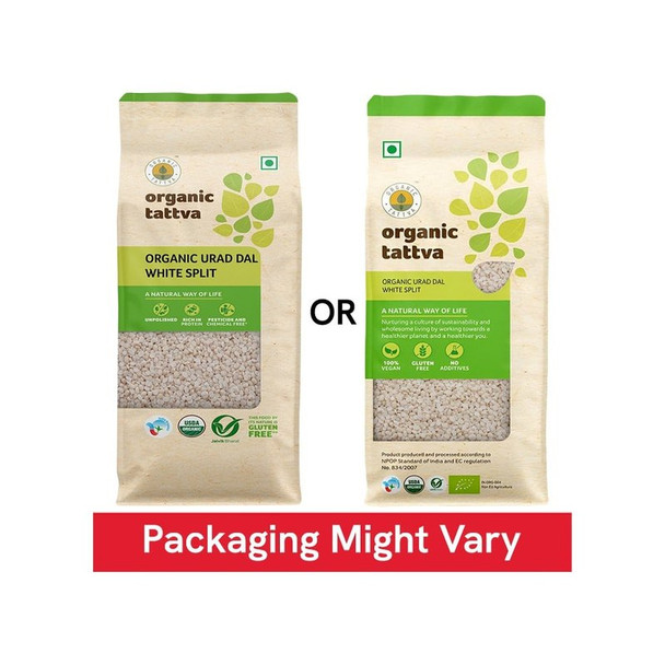 Organic Tattva Organic Urad Dal (Dhuli)|17.6Oz|1.1lbs