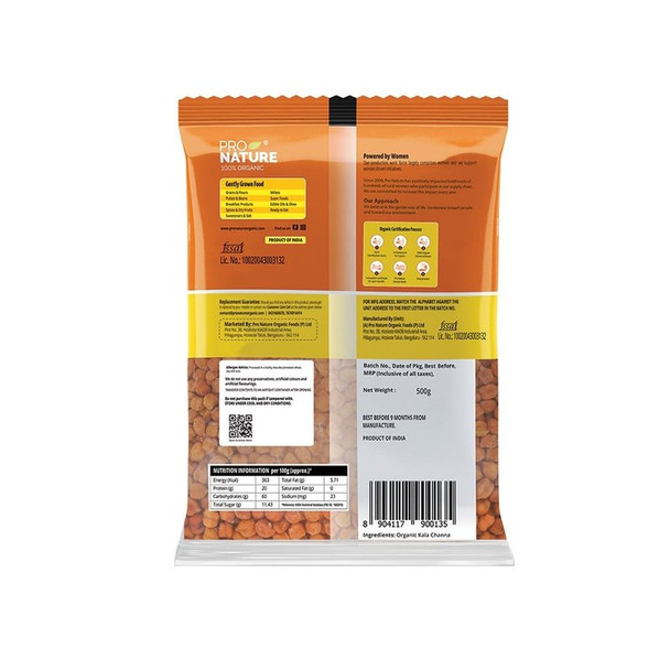 Pro Nature Organic Kala Chana/Brown Chana|17.6Oz|1.1lbs