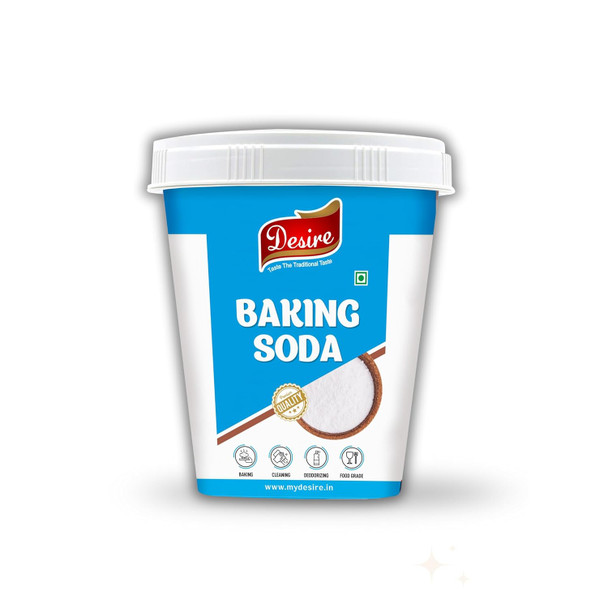 Desire Baking Soda Powder for Cooking & Cleaning â€“ 1kg Jar | Multipurpose, Food Grade, Non-GMO | Ideal for Baking, Deodorizing & Household Cleaning | 1kg | 2.20 lb [Fit Tuber Recs]