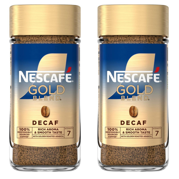 Nascafe Gold Blend Decaf Coffee, Rich Aroma & Smooth Taste | 95g (Pack of 2) | 3.35 oz [Fittuber Recs]