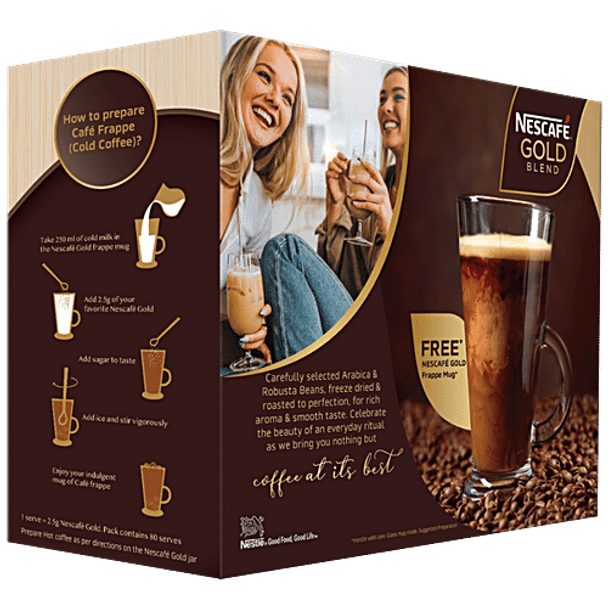 Gold Blend Instant Coffee Powder - Rich & Smooth Taste|190 g|6.7 oz [Fittuber Recs]