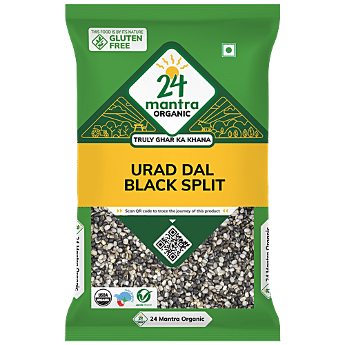 24 Mantra Organic Urad Dal Black (Split)|500 g
