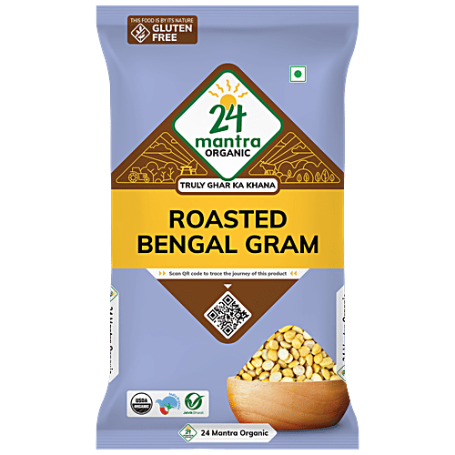 24 Mantra Organic Roasted Bengal Gram/Chana Dal|500 g Pouch