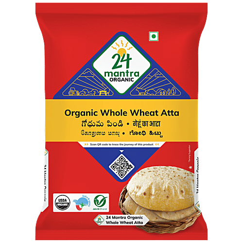 24 Mantra Organic Whole Wheat Atta|5 kg