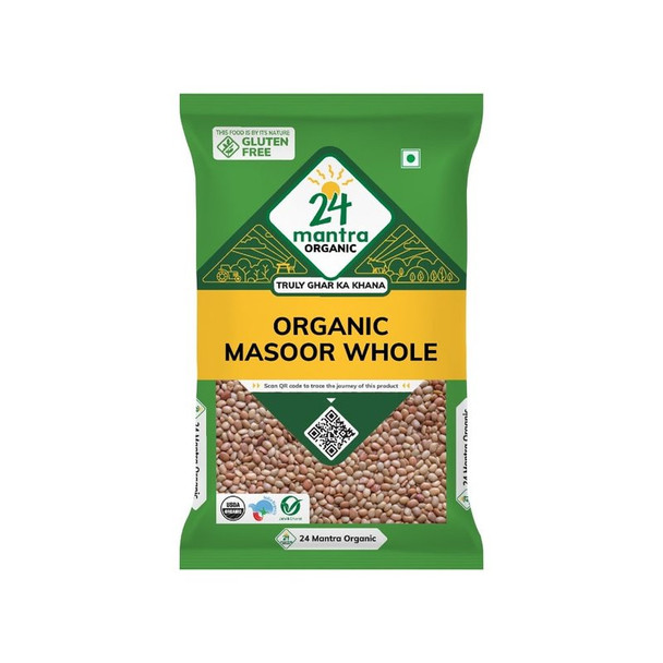 24 Mantra Organic Masoor Sabut|500 g