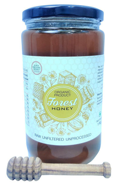 ALIZA ORGANIC HONEY Forest Honey Is Especially Proven For Glowing Skin&Weight Loss Reduce Belly Fat,Nmr Certified 100% Pure&Unprocessed -1Kg