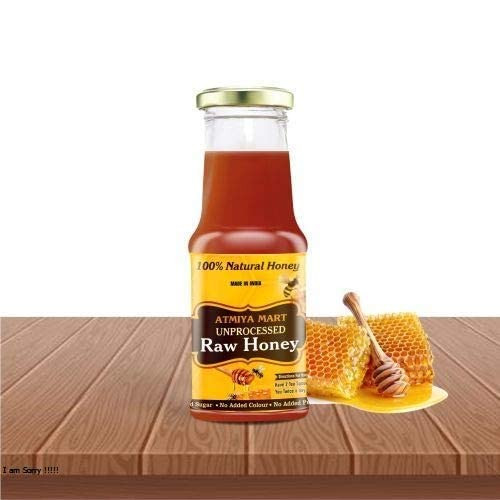 Atmiyamart Honey Organic Pure, Raw Honey in fresh Unprocessed, Natural Honey, For Kids,Baby,Weight Control, Honey 250gm