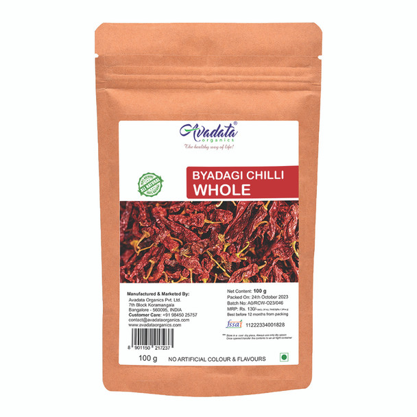 AVADATA ORGANICS Byadagi Chilli Whole|100 g