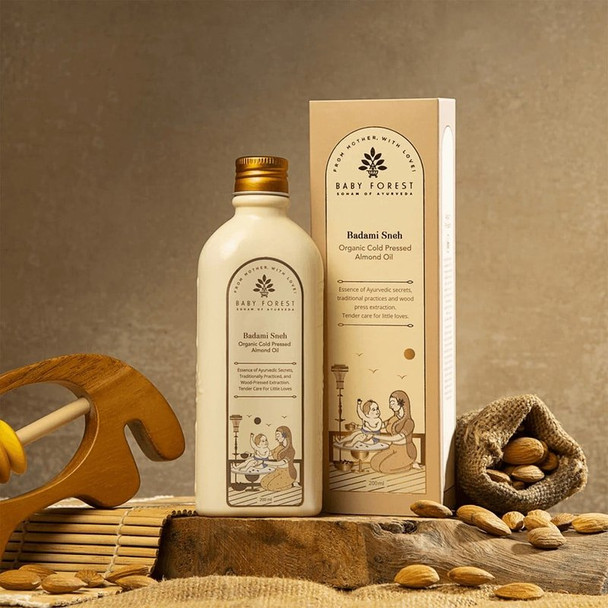 Baby Forest Badami Sneh Organic Cold Pressed Almond Baby Oil|200 ml